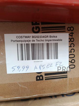 COSTWAY BG52234GR Bolsa Portaequipajes de Techo Impermeable