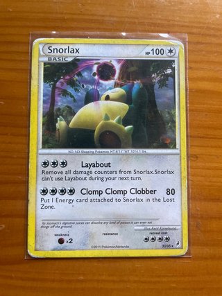 Carta Pokémon Snorlax HP 100