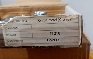 Grifo Cerveza Lateral Cromado
