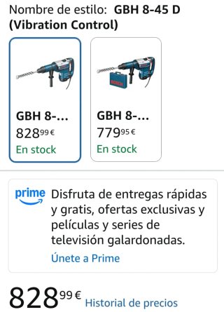 Martillo Bosch GBH 8-45 DV Profesional