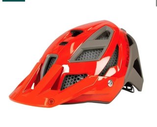 Casco Enduro Rojo y Gris