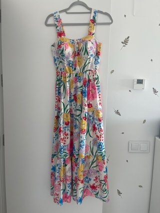 Vestido midi estampado floral