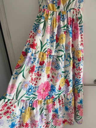 Vestido midi estampado floral