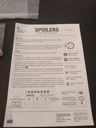 Spoilers Popcorn Edition Juego de Mesa