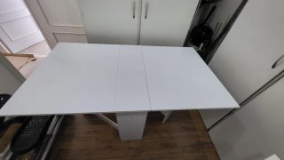 Mesa plegable blanca