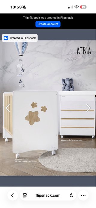 Cuna bebé blanca y madera