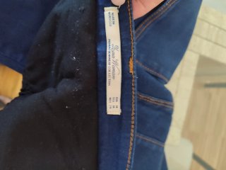 Pantalón tejano premamá azul, talla M
