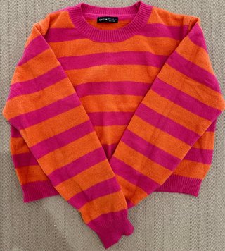 Jersey SHEIN rayas naranja y fucsia Talla S-M