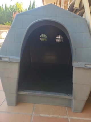 Casa Perro Grande Gris