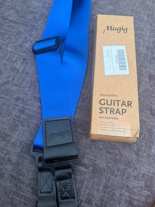 Correa Guitarra Mugig Ajustable Azul Nueva