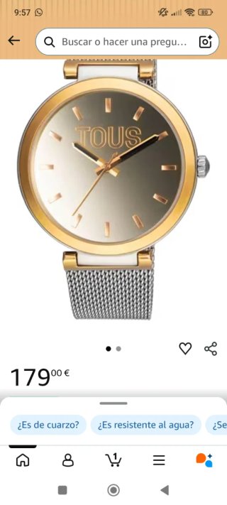 Reloj Tous Dorado y Plateado