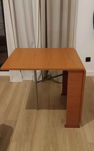 Mesa abatible madera y metal