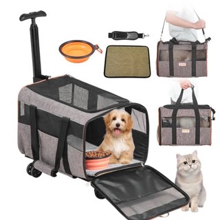 Transportín VEVOR con ruedas para mascotas 9,9kg