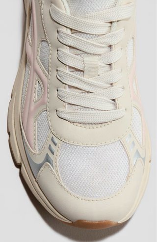 Zapatillas deportivas beige y rosa  Talla 39