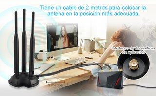 Antena WiFi Dual Band RP-SMA 2.4/5/5.8 GHz