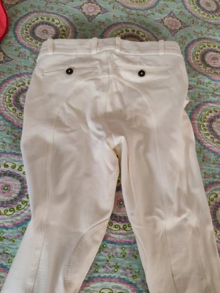 Pantalón y guantes hípica blancos concurso