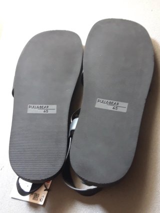 Sandalias negras hombre