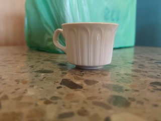 Juego café porcelana blanco