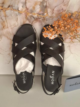 Sandalias Hogan Piel Flexible Plataforma Italy
