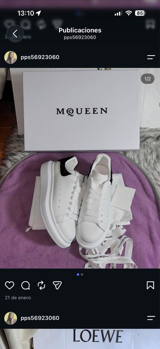 Zapatillas Alexander McQueen Blancas Talla 42