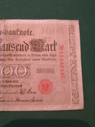 Billete 1000 Marcos 1910