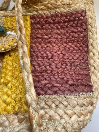 Bolso de rafia multicolor