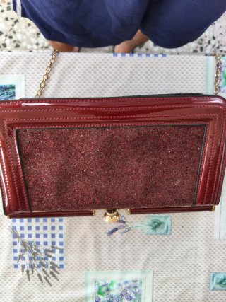 Bolso de fiesta David Jones rojo