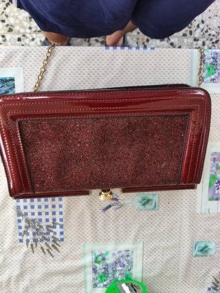 Bolso de fiesta David Jones rojo