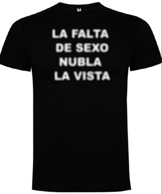 Camiseta Negra La Falta De Sexo