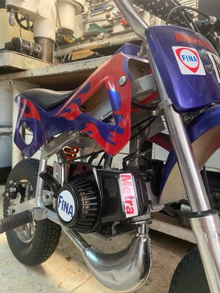 Mini Moto Motocross Azul y Roja