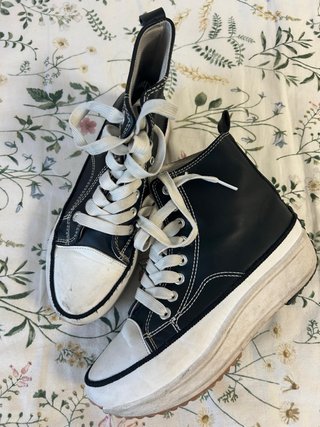 Zapatillas estilo converse Negras Plataforma
