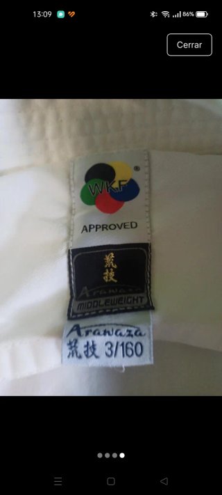 Kimono kárate Arawaza talla 3/160