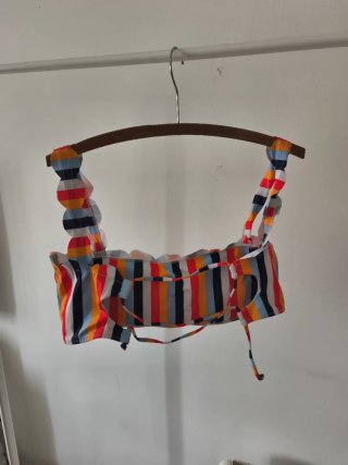 Top bikini rayas multicolor