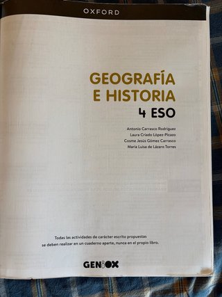Geografia i Història, 4 ESO, Geniox