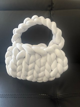Borsa fatta a mano bianca