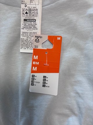Camiseta azul sin mangas talla M
