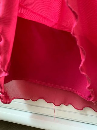 Falda larga fucsia