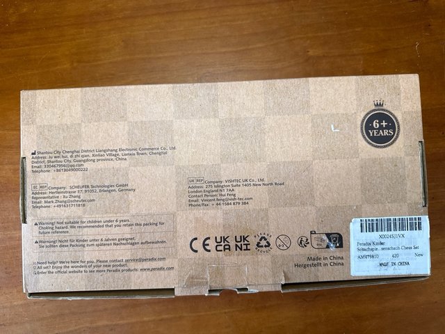 Peradix Juego de Ajedrez Madera Grande