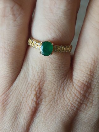 Anillo  Esmeralda Colombiana GRC