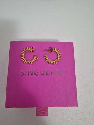 Pendientes baño oro Singularu