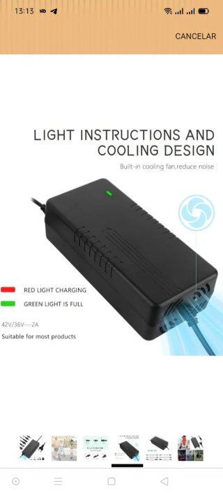 Cargador Patinete Eléctrico Varios Conectores
