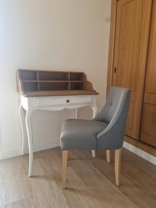 Escritorio bureau madera blanco y marrón