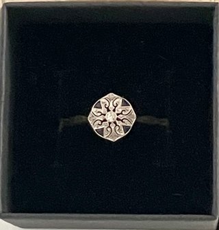 Anillo Art Deco 1930 Diamantes Zafiros