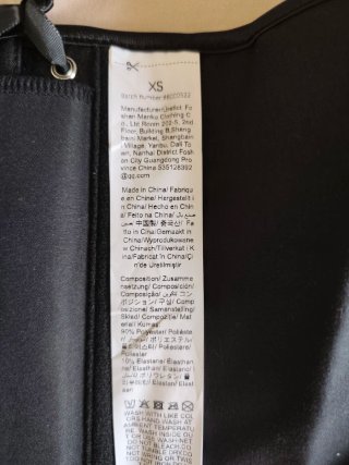 CORPIÑO/CORSE NEGRO TALLA XS