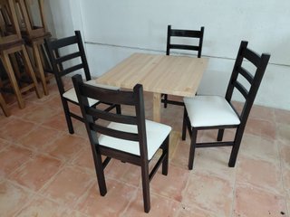 Mesas plegables madera maciza pino a medida