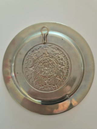 Plato Pared Vintage Calendario Azteca Alpaca