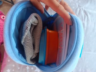 Mochila infantil peluche apisonadora