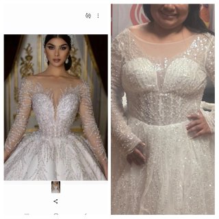 Vestido de Novia Blanco Brillante