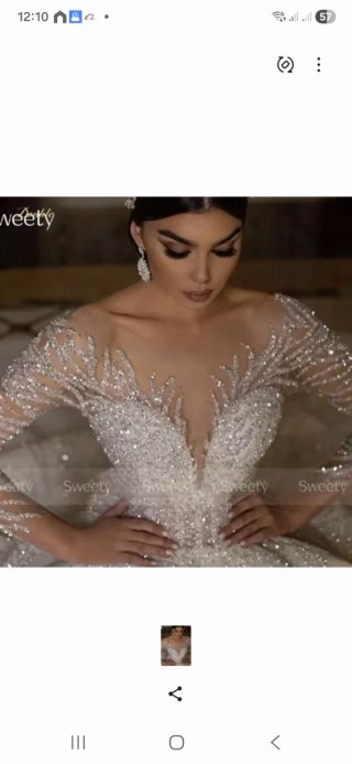 Vestido de Novia Blanco Brillante