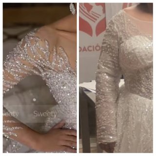 Vestido de Novia Blanco Brillante